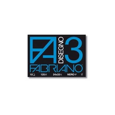 ALBUM 3 NERO (240X330MM) FG 10 125GR FABRIANO - Conf da 10 pz.
