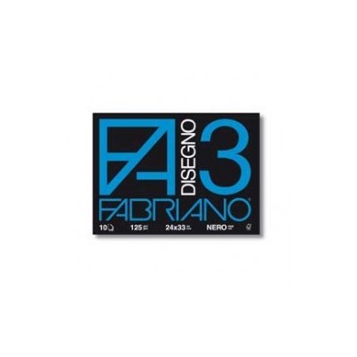 ALBUM FABRIANO F3  24X33 NERO 10FG  125gr.