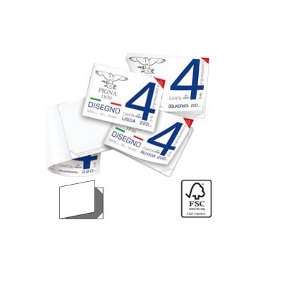 BLOCCO DISEGNO PIGNA4 24x33cm 4 angoli 20fg 200gr ruvido
