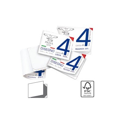 BLOCCO DISEGNO PIGNA4 24x33cm 4 angoli 20fg 200gr liscio