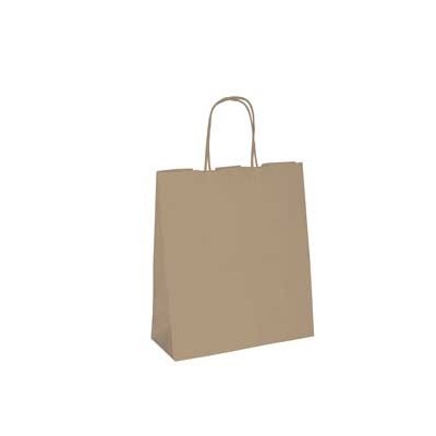 25 SHOPPERS CARTA BIOKRAFT 26X11X34,5CM NEUTRO CORDINO AVANA
