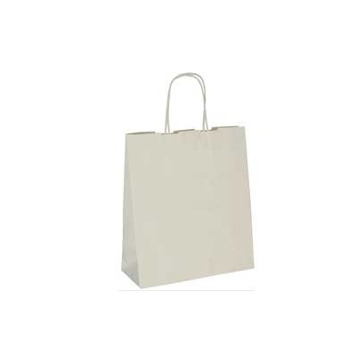 25 SHOPPERS CARTA BIOKRAFT 22X10X29CM TWISTED SABBIA