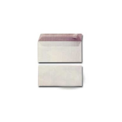 25 BUSTE BIANCHE 110X230MM S/FINESTRA 90GR EDERA STRIP