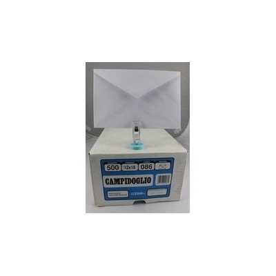 500 BUSTE BIANCHE 180X240MM 100GR LEMBO GOMMATO CAMPIDOGLIO