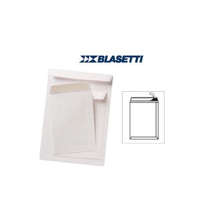 500 BUSTE A SACCO BIANCO 300X400MM 100GR C/STRIP SELF BLASETTI