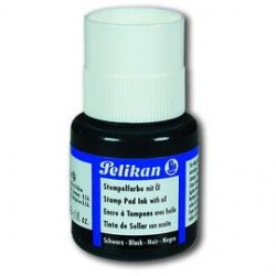 INCHIOSTRO NERO X TIMBRI METALLO C/OLIO 30ML PELIKAN