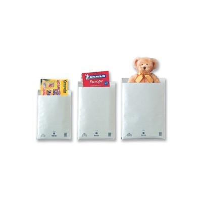 10 BUSTE IMBOTTITE BIANCHE H 27X36CM UTILE MAIL LITE