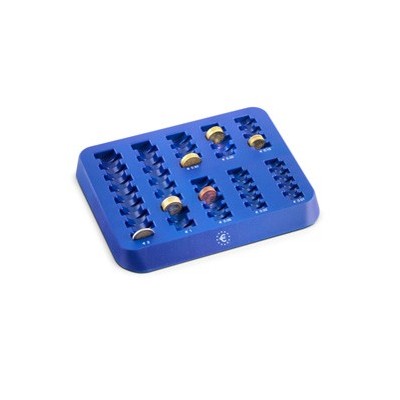 Vassoio portamonete Euro blu 255x202x25mm