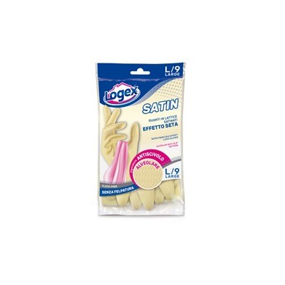 Guanti in lattice SATIN tg. L Crema