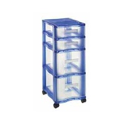 CARRELLO 4 CASSETTI 40X29X70 BLU