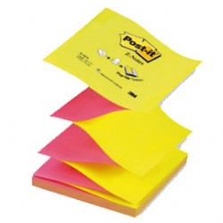 BLOCCO Post-itSuper Sticky Z-Notes 76x76mm 100fg R330NA GIALLO ROSA NEON