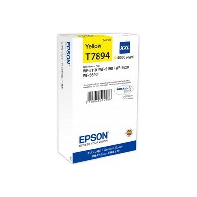 TANICA INCHIOSTRO A PIGMENTI GIALLO EPSON DURABRITE ULTRA SERIE T789 XXL