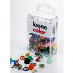 SCATOLA 150 PUNTINE COLORATE ASSORTITE LEONE COLOR