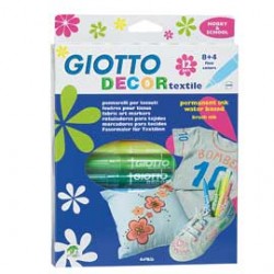 ASTUCCIO 12 PENNARELLI PER TESSUTO GIOTTO DECOR TEXTILE