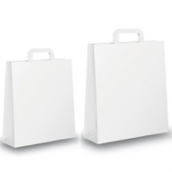 BLISTER 25 SHOPPERS 22X10X29CM BIANCO NEUTRO PIATTINA