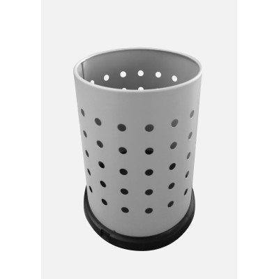 57060 CESTINO METALLO    STILCASA GRIGIO @24 H32CM