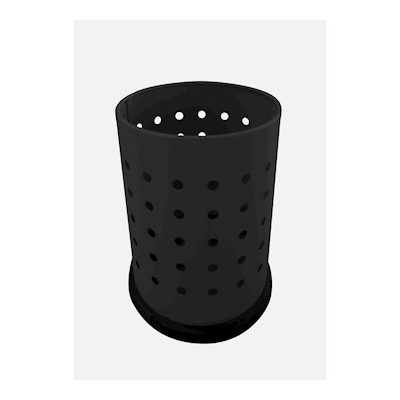57061 CESTINO METALLO    STILCASA NERO @24 H32CM