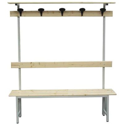 PANCA C/DOGHE LEGNO C/APPEND. SMONTATA 150X40X185H