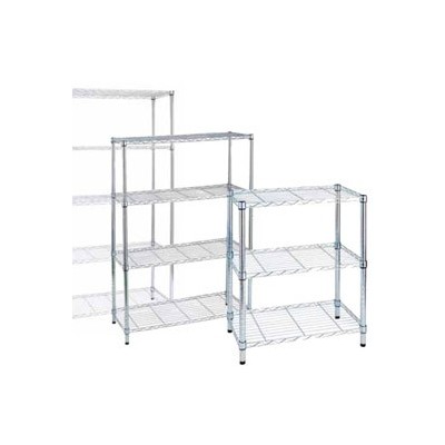 LIBRERIA 3 RIPIANI IN ACCIAIO CROMATO 36x60cm - H75cm ARCHIMEDE LIGHT