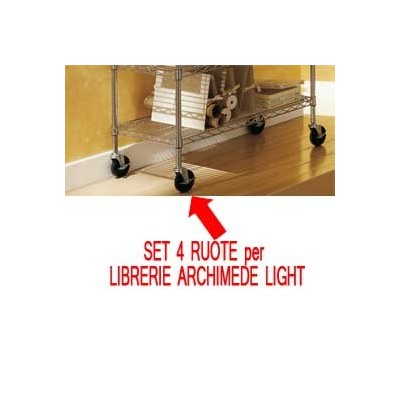 SET 4 RUOTE per LIBRERIE ARCHIMEDE LIGHT