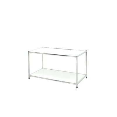 LIBRERIA 2 RIPIANI ACCIAIO/BIANCO 80x40cm - H40,5cm Easy System