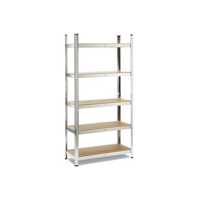 Scaffale in metallo e MDF a 5 ripiani
