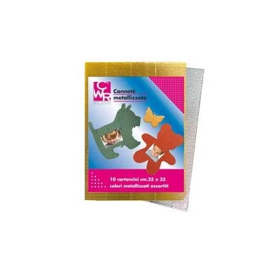 10FG CARTONCINO ONDULATO 50X70CM ARGENTO METAL ART 2225/2 CWR