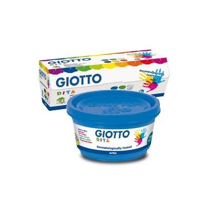 BOX 6 BARATTOLI COLORI A DITA 100ML GIOTTO