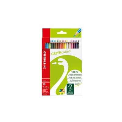 ASTUCCIO 18 PASTELLI GREEN COLOURS STABILO