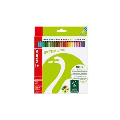 ASTUCCIO 18 PASTELLI GREEN COLOURS STABILO