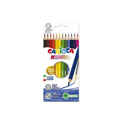 Astuccio 12 matite acquerellabili colori assortiti Carioca
