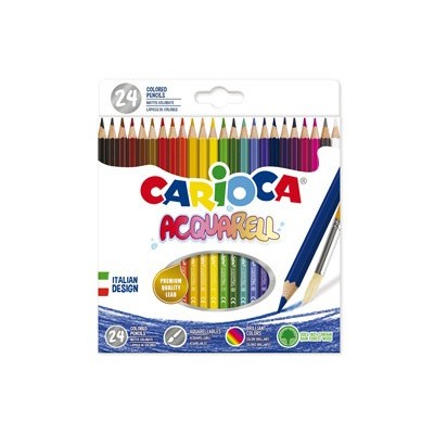 Astuccio 24 matite acquerellabili colori assortiti Carioca