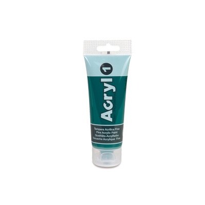 COLORE ACRILICO FINE tubo da 75ml VERDE SMERALDO 641