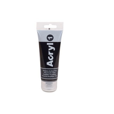 COLORE ACRILICO FINE tubo da 75ml NERO 800
