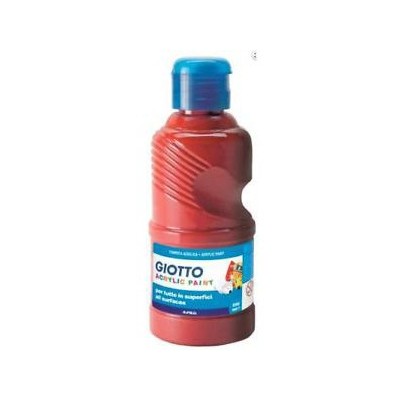 FLACONE TEMPERA ACRILICA 250 ML ROSSO