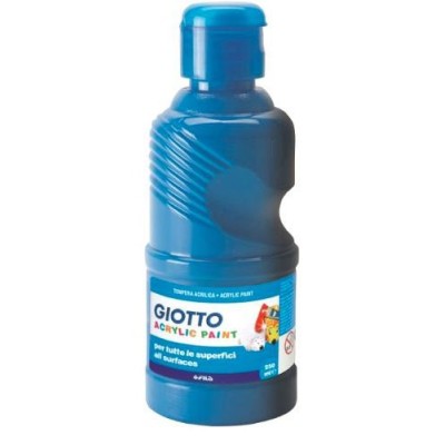 FLACONE TEMPERA ACRILICA 250 ML CIANO