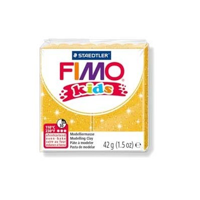 PASTA POLIMERICA FIMO KIDS 42gr ORO GLITTER 112
