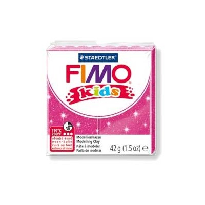PASTA POLIMERICA FIMO KIDS 42gr ROSA GLITTER 262
