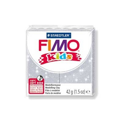 PASTA POLIMERICA FIMO KIDS 42gr ARGENTO GLITTER 812