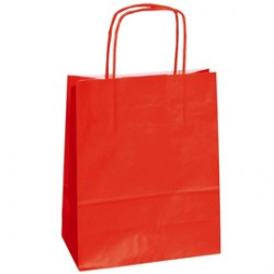 25 SHOPPERS CARTA KRAFT 22X10X29CM TWISTED ROSSO