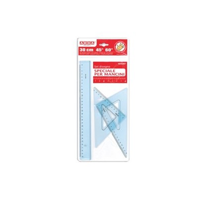 SET DISEGNO PER MANCINI RIGA 30CM E SQUADRE DA 45 ARDA