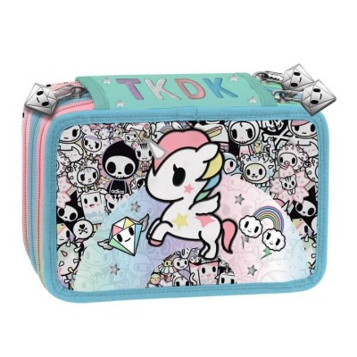 ASTUCCIO CORREDO 3 ZIP   C/PENNA FRIXION TOKIDOKI
