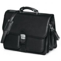 CARTELLA CITY TIME 3 SOFFIETTI 42X31X23CM NERO ART 379 NIJI