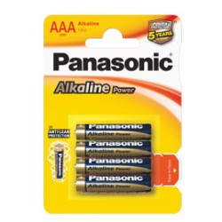 BLISTER 4 PILE MINISTILO ALKALINE AAA 1,5V PANASONIC