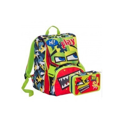 SCHOOLPACK ZAINO E ASTUCCIO SJ GANG BOY FACCE