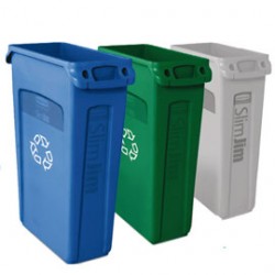 CONTENITORE SLIM JIM PER RACCOLTA DIFFERENZIATA BLU RUBBERMAID