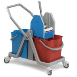 CARRELLO DOPPIA VASCA 25+25LT C/PRESSA STILCASA