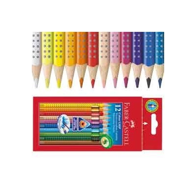 ASTUCCIO 12 PASTELLI COLORATI ACQUERELLABILI Color Grip FABER CASTELL