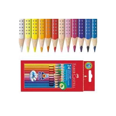 ASTUCCIO 24 PASTELLI COLORATI ACQUERELLABILI Color Grip FABER CASTELL