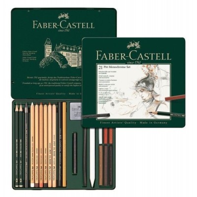 SET METALLO PITT MEDIUM  21 PEZZI FABER CASTELL